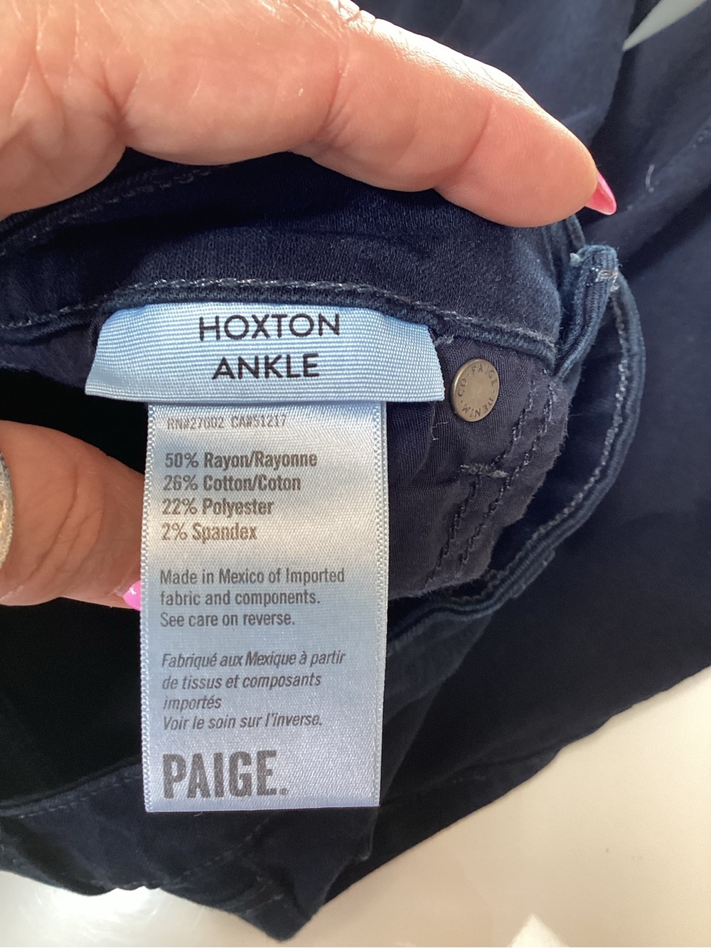 #661 PAIGE women’s Dark wash black/blue Slim fit Jeans. Size 28 - Picture 7 of 11